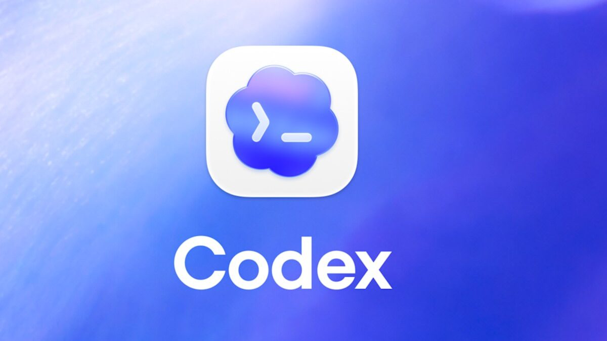 OpenAI Codex mark on a blue background